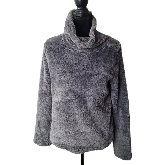 Joy Lab Womens Gray‎ Plush Cozy Fuzzy Long Sleeve Pullover Sweater Medium - Picture 1 of 11